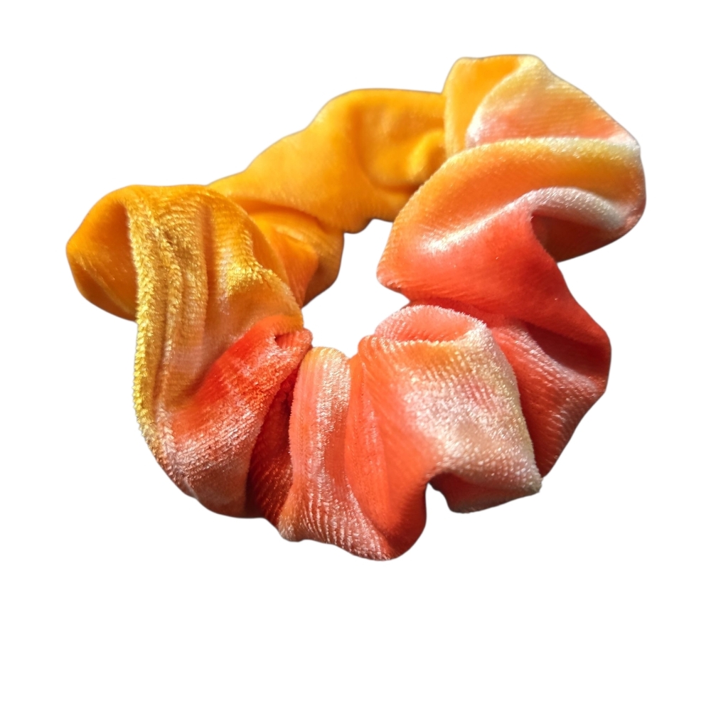 Red And Orange Velet Scrunchie Handmade H014 - Picture 1 of 2
